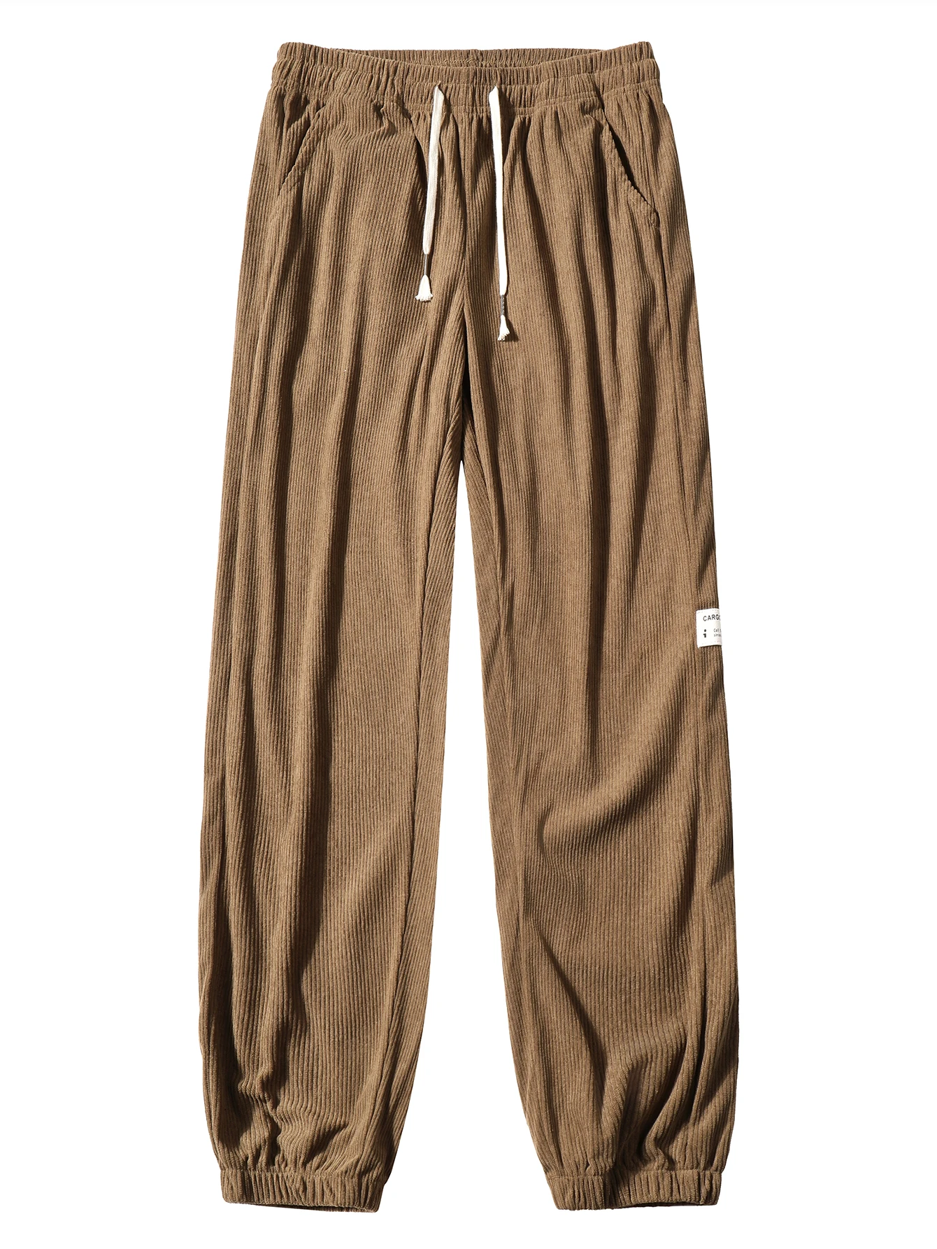 Baggy velours côtelé survêtement pantalon hommes Tech polaire pantalons de survêtement homme automne hiver décontracté sarouel mâle Sport pieds groupés