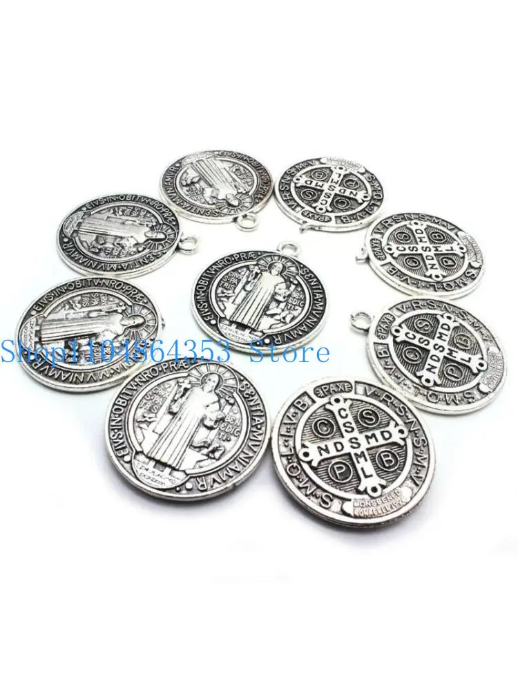 

652F Cristo Redentor Benedict Nursia Patron Against Evil for Cross Charm