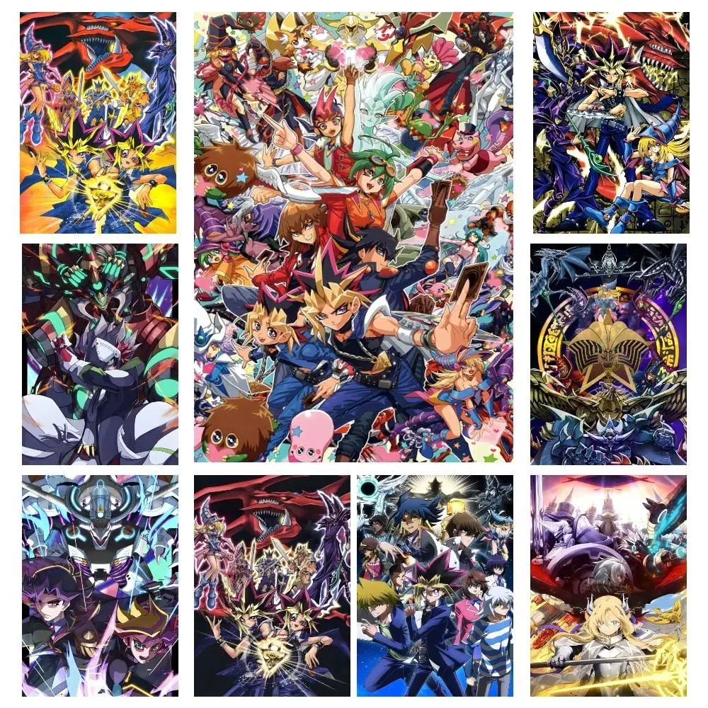 Anime Cartoon Y-Yu Gi Oh Manga Posters High Quality Self-adhesive Wall Art Decorations Color Prints Sticky