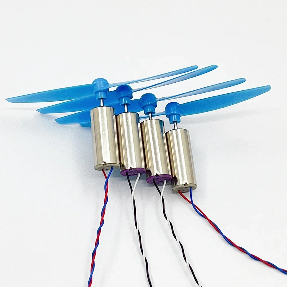 4pcs 8.5mm*20mm 8520 CW+CCW Coreless Motor with Propeller High Speed for 120 120mm DIY QX80 QX95 QX110 FPV RC Quadcopter Frame