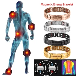 European and American Fashion Men's Couple Magnetic Bracelet Accessories Cross-border Detachable Magnetic Bracelet with Adjuster