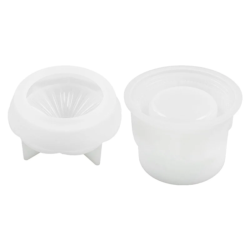 Moule en silicone pour pot de chevaux carrousel, moule xy avec couvercle, boîte de rangement, décoration de conteneur pour résine, compte tenu de l'artisanat, élection