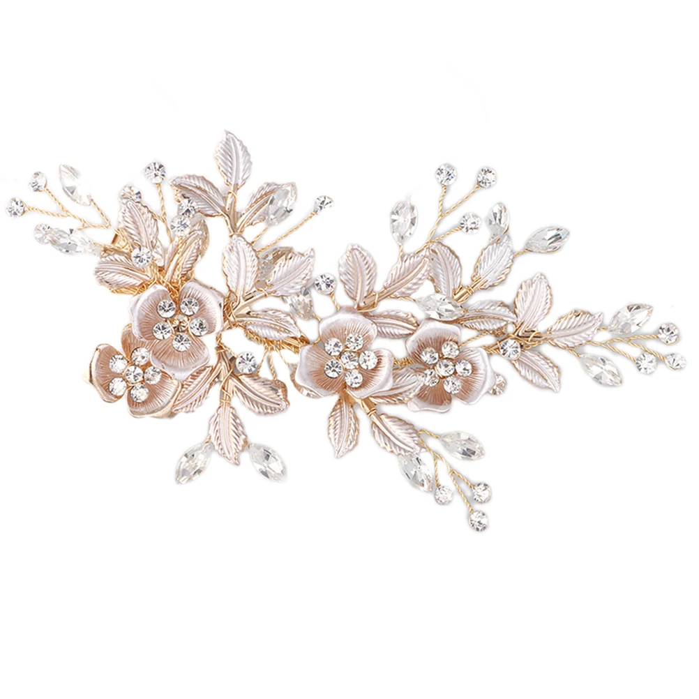 

Rhinestone Hair Clip Barrette Accessories Crystal Clips Jewelry for Women Barrettes Styling Rhinestones Wedding Bride