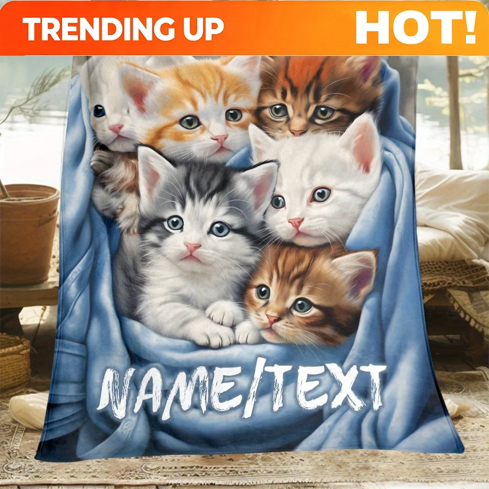Customize 1pc of Personalized Retro Blue Dragon Portable Blanket - a Lightweight Flannel Throw Suitable for Sofa, Bed, Travel, C