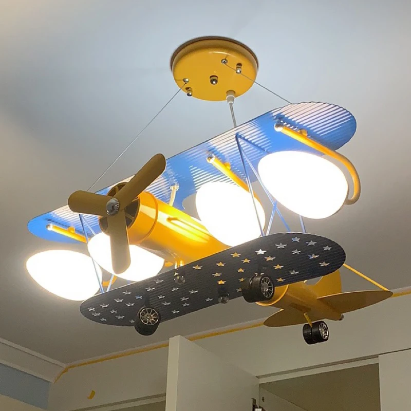 Modern Kids Room Led Light Children Bedroom Chandelier Lighting Kids Room Lamp Airplane Hanging Lamp Light