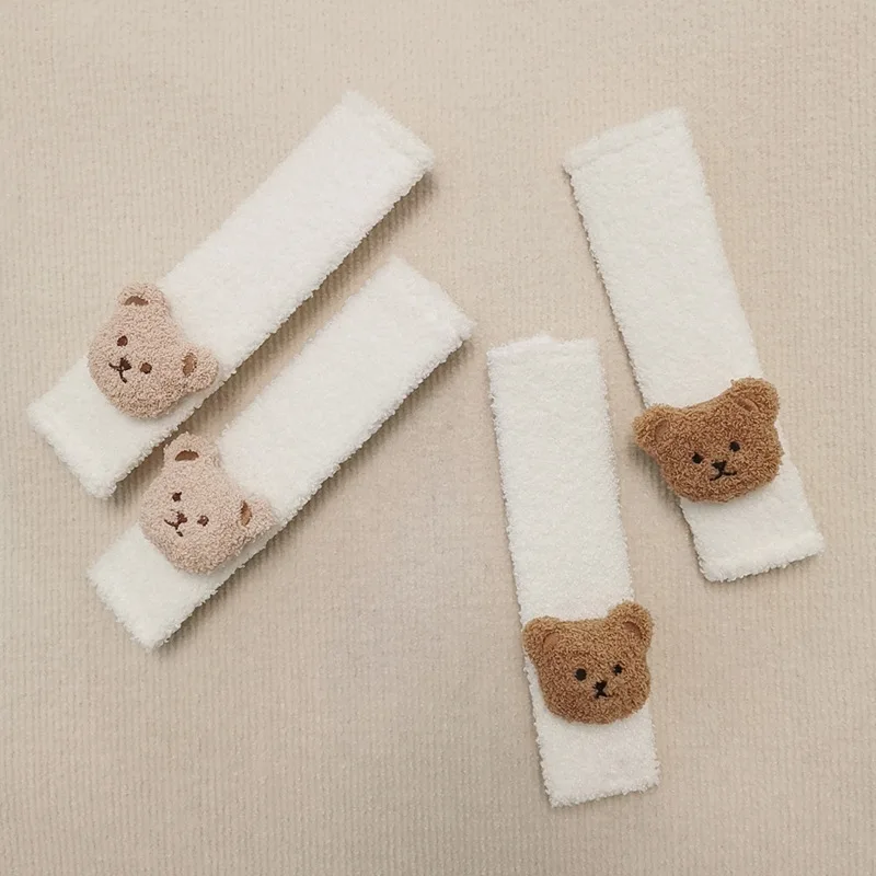 Cute Bear Baby Car Safety Belt Shoulder Protector Baby Cart Belt Cover Stroller Accessories Baby Car Accessories