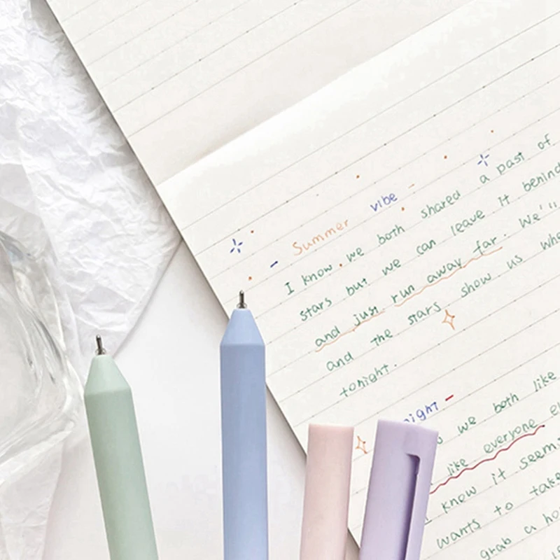 أقلام جل ملونة بحبر الباستيل ، أقلام محايدة ، طرف رفيع ، لوازم مكتبية ، كتابة يوميات ، من من من من