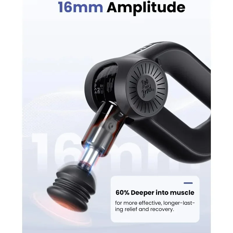 For Massage Gun Deep Tissue Percussion with 16mm Amplitude, Professional Muscle Massager Gun for Athletes