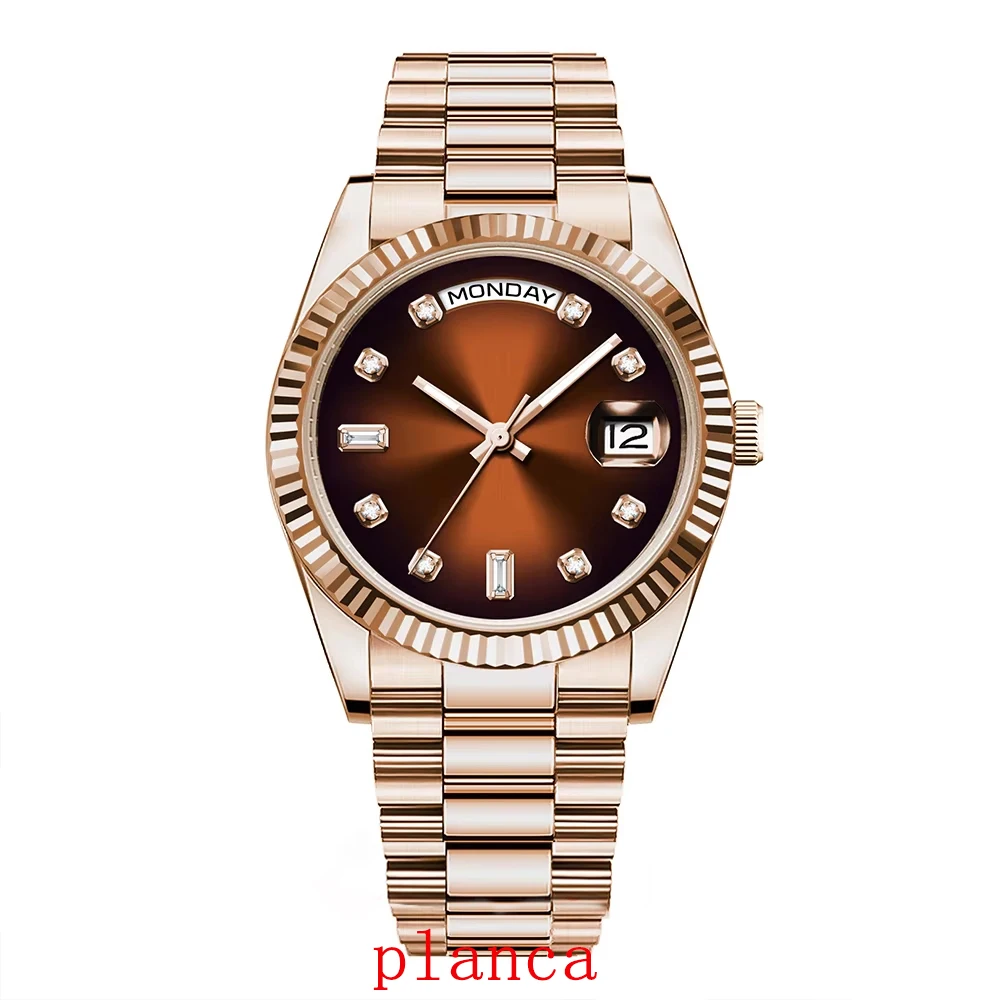 นาฬิกาข้อมืออัตโนมัติหรูหราขนาด 36 มม. สำหรับผู้ชาย ระดับธุรกิจ คุณภาพสูง กันน้ำ พร้อมฟังก์ชันเรืองแสงและแสดงปฏิทิน