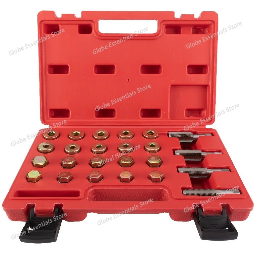 

64PCS Oil Pan Thread Repair Tool Set - Professional Fix Kit for Damaged Automotive Threads and Screws