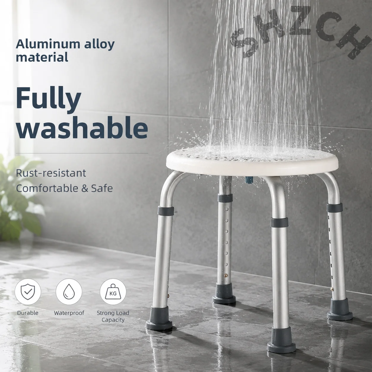 Heavy Duty 360° Rotating Bath Seat Waterproof Non-Slip Shower Stool for Pregnant Women And plus Size Adults up to 500lbs