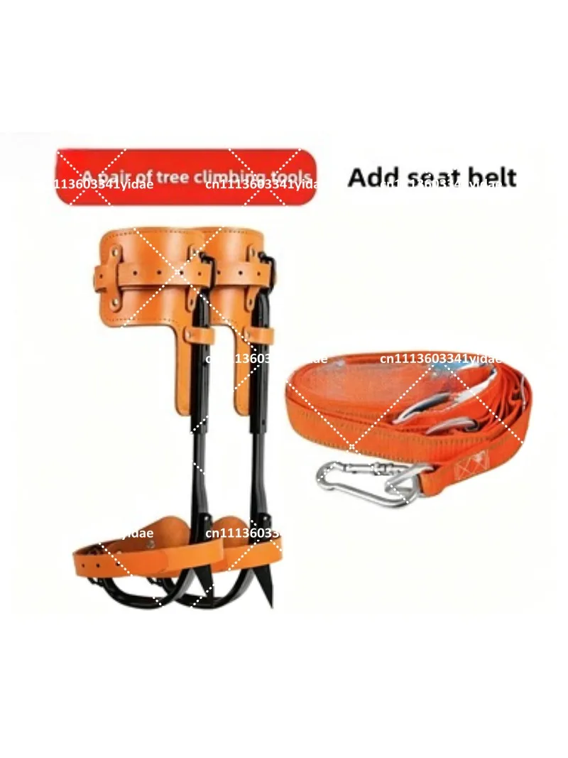 Thickened Wide Tree Climbing Spikes with Double Shoulder Safety Belt for Pruning Equipment