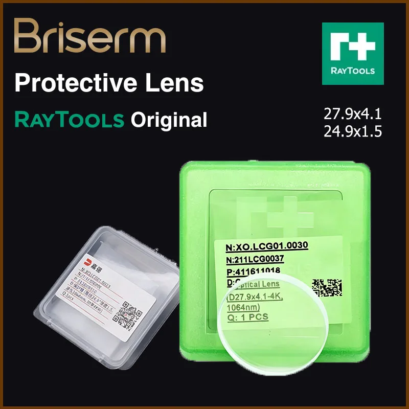 Raytools Original Laser Protective Windows 24.9x1.5 27.9x4.1 Protection Lens For Raytools Fiber Laser Machine BM109 BM110 BM111