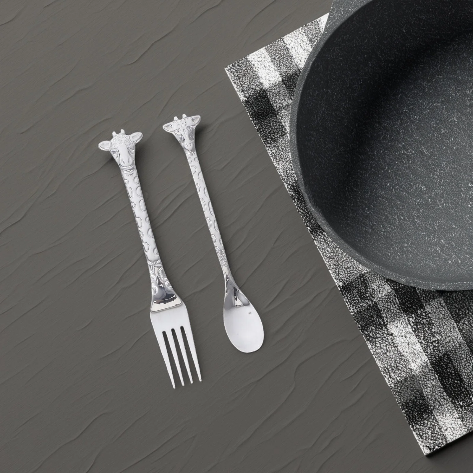 

2 Pcs Dessert Spoon Coffee Stirring Fruit Cake Teaspoons Stainless Steel Decorate