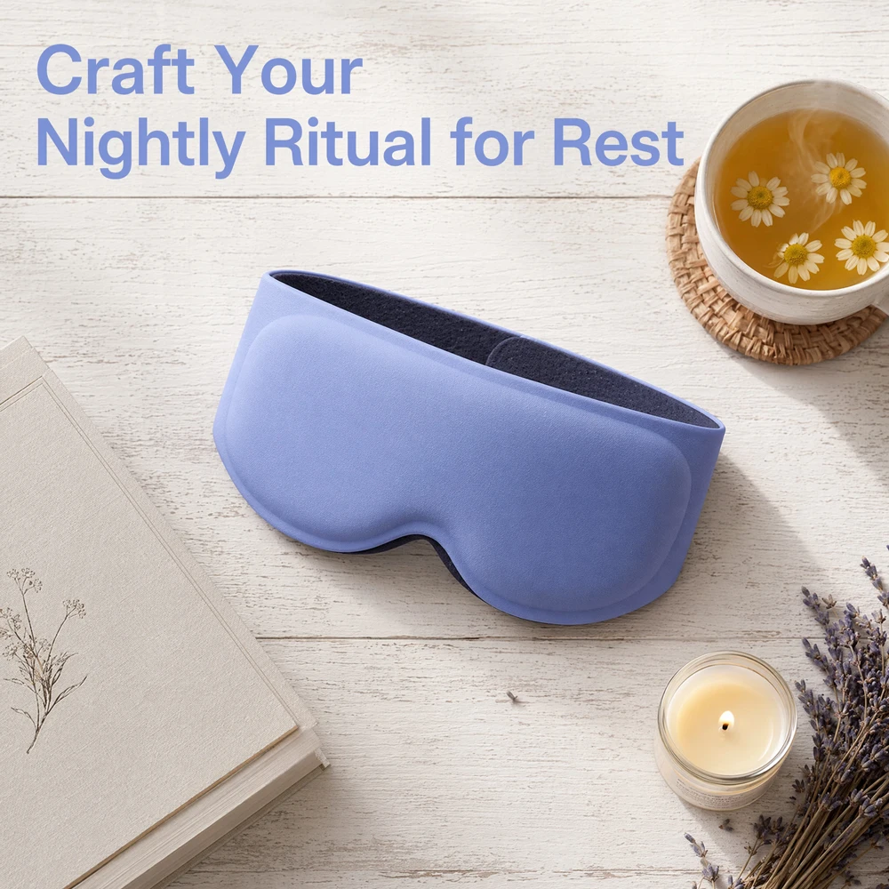 3D Weighted Sleep Mask, Blackout Eye Mask for Sleep,3D Contoured Design Eye Mask,Gentle Micro Pressure Sleep Mask Full Blackout