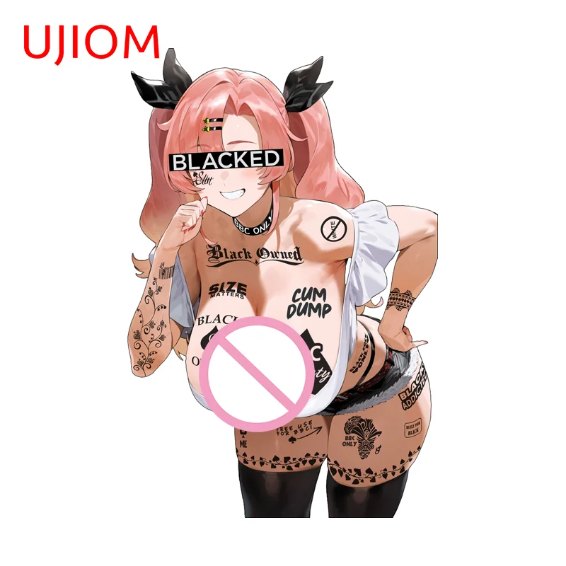 UJIOM Nicole Zenless Zone Zero Wall Sticker Trendy Eye Catching Big Chest Tattoo Picture Decal Suitable For DIY Decor Chambre
