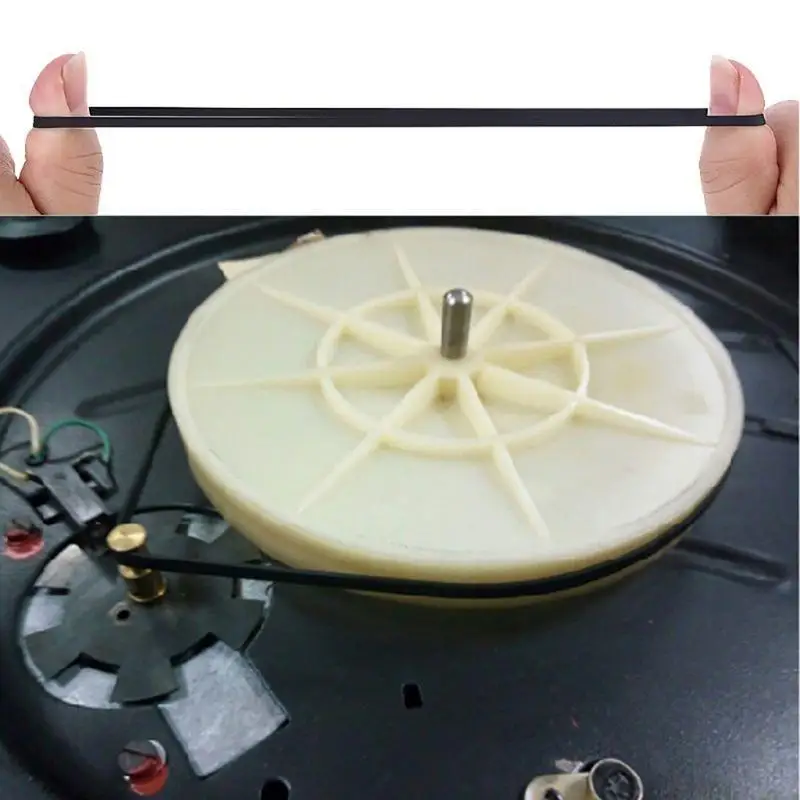 E56B 500PCS Square Cassette Tape Machine Belt 4mm for Recorder Repeater DVDs Drive 120mm Folded Length