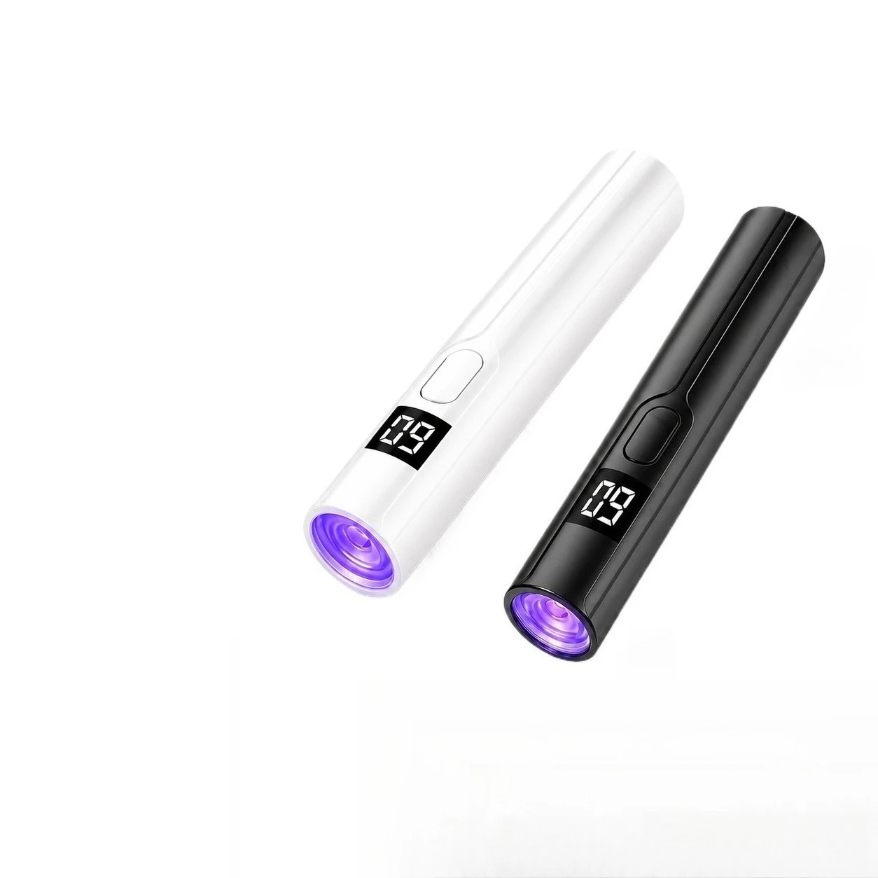 Rechargeable Mini UV LED Nail Lamp with Smart Display Portable Fast-Drying Nail Dryer Stand for Manicure Removable Desk UV Light