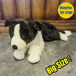 Border Collie High Fidelity Cute Plushie Shepherd Dog Plush Toys Lifelike Animals Simulation Stuffed Doll Kawai Toy Gifts Kids