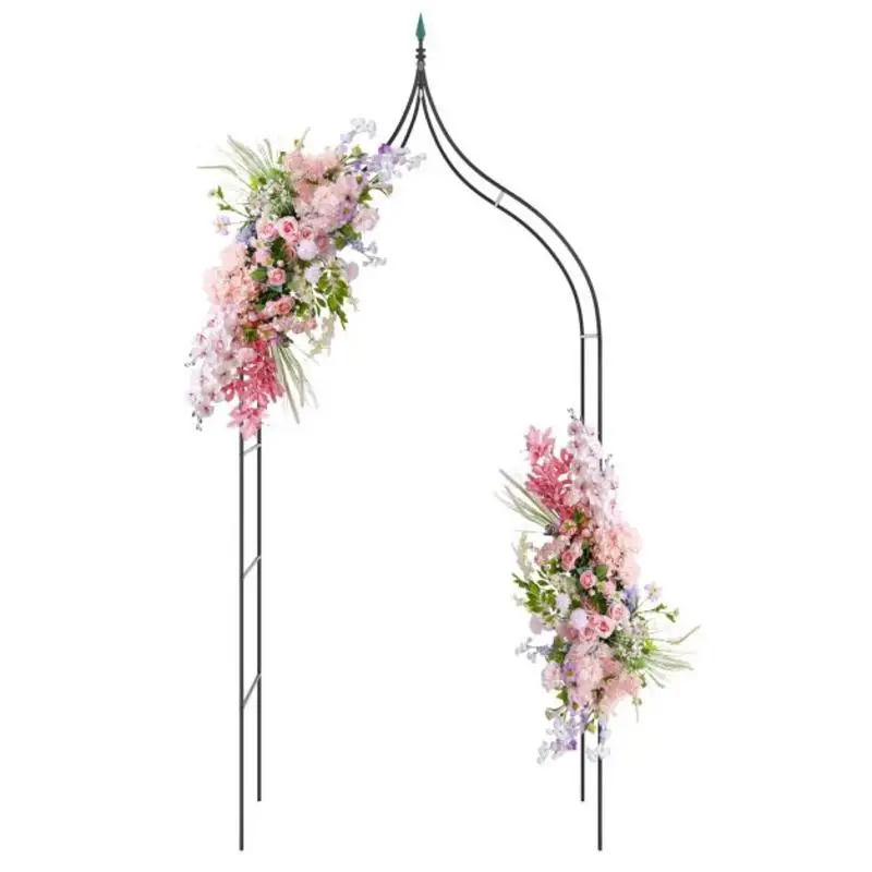 

9.5 Feet Decorative Metal Garden Arch for Vine Rose Climbing Wedding Ceremony Party Decoration