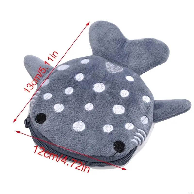 50 mignon petit baleine baleine en peluche portefeuille requin forme requin concepteur pièces monnaie pour