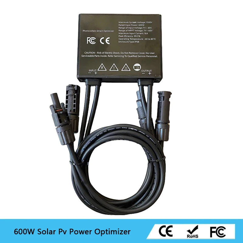 600W MPPT Power Optimizer Solar PV optimization efficiency boosting module to solve the power drop caused by occlusion, metal sh