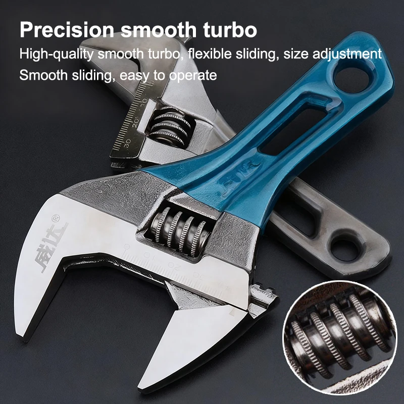 Chave ajustável de tamanho compacto de 5/6/7/8 polegadas, chave de macaco portátil, ferramentas de reparo doméstico