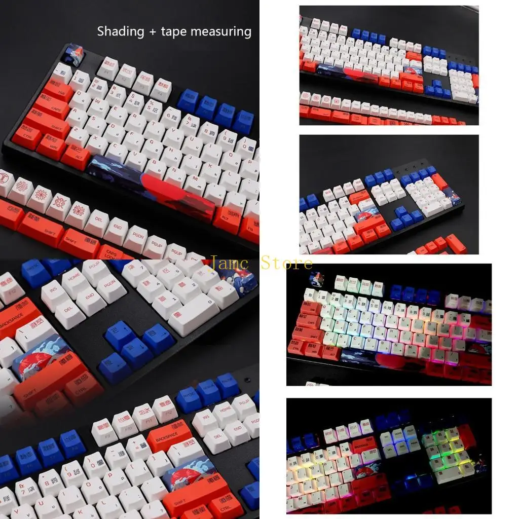 

LX0B Ergonomic Keycaps OEM Height PBT Keycap Set For Mechanical Keyboards 134