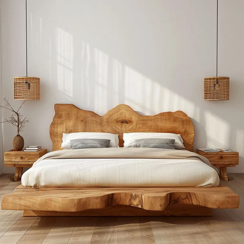 

Simple, tatami, low bed, solid wood, wabi-sabi, board type, modern