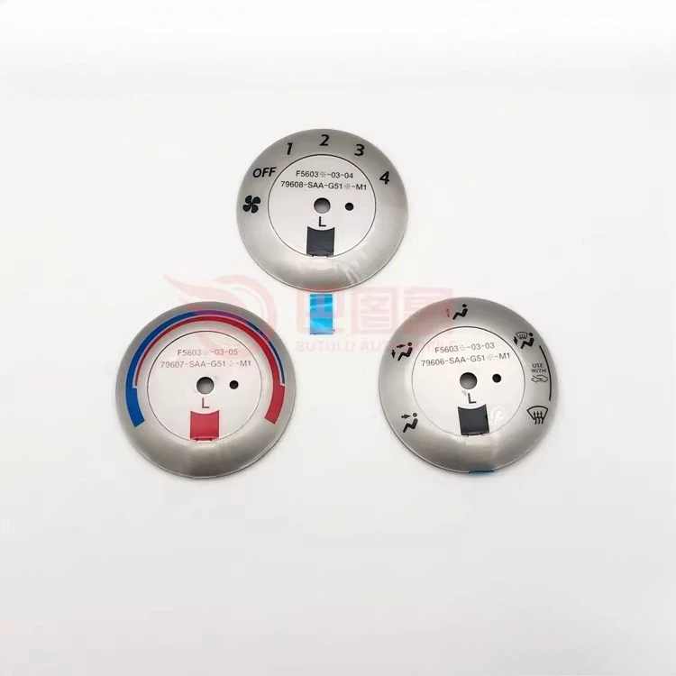 

1pcs For Honda Fit Radio Button Sticker Fan Air Conditioner Knob Gear Position Display Trim Panel
