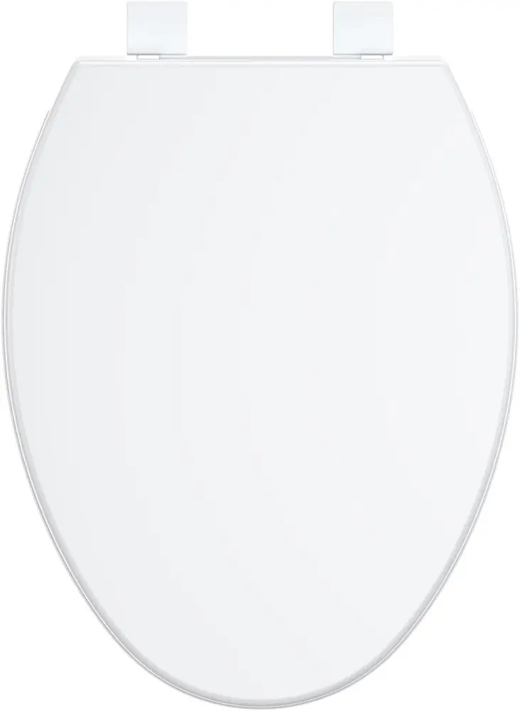 Toilet Seat Elongated Toilet Seat Quick-Release Structure Toilet Seat, Quick-Attach Hardware Full Flat With Grip-Tight Bumpers