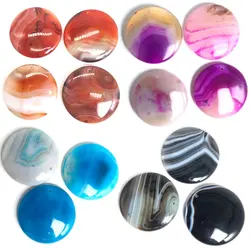 40mm Natural Cake Shape Colorful Fire Agates Loose Spacer Beads For Jewelry Making DIY Necklace Bracelet Earrings Accessories
