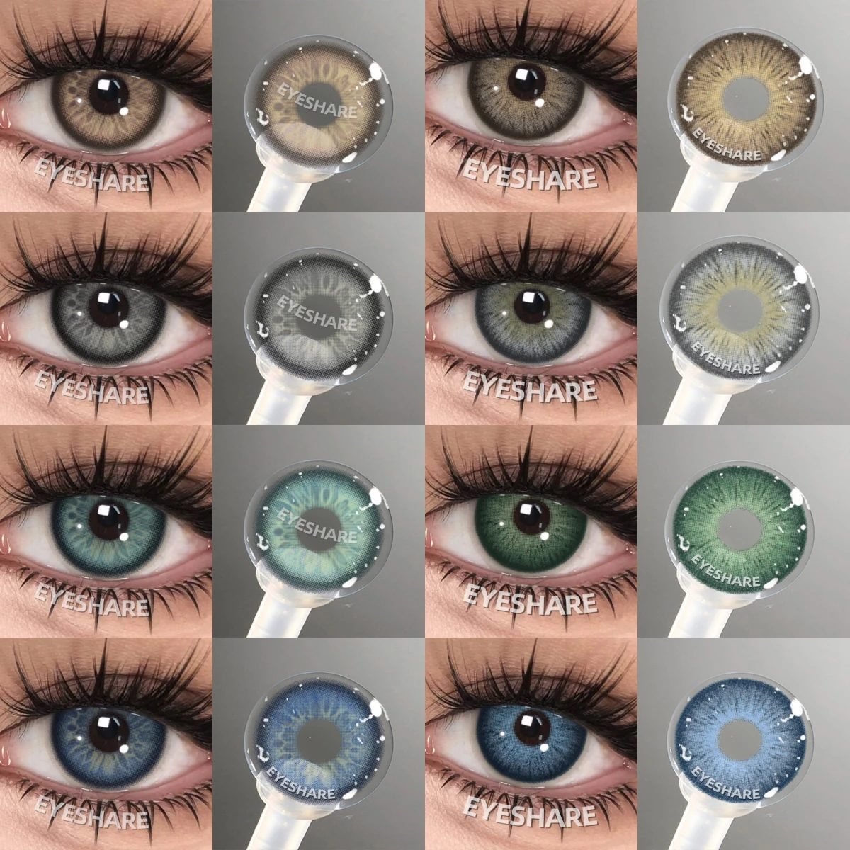 EYESHARE Graue Kontaktlinsen für Augen, farbige Kontaktlinsen, blaue weiche Linse, braune Kontaktlinsen, jährlich, schöne Schüler