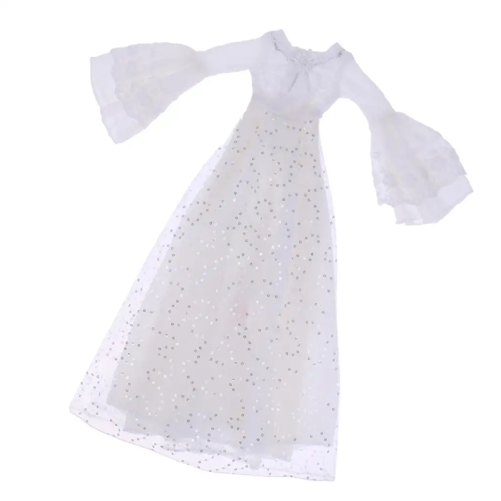 Abbigliamento per abito in tulle con paillettes bianco incantato /3 bambole SD BJD Night Lolita da 60 cm