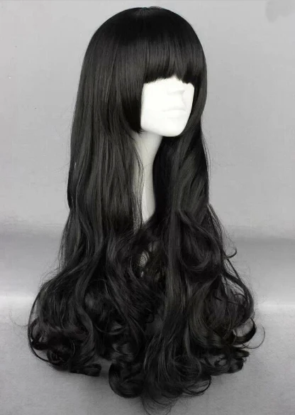 غريب الأطوار W بليك بيلادونا شعر مستعار تأثيري الباروكات الاصطناعية حزب الباروكات للنساء المستخدمة لجميع القديسين