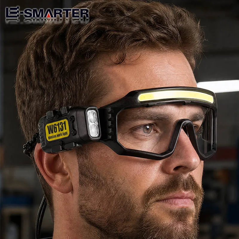 Multifunctional Sensor Reading Lamp TYPE-C Portable Charging Warning Cycling Headlamp Compact Size for Outdoor Activities
