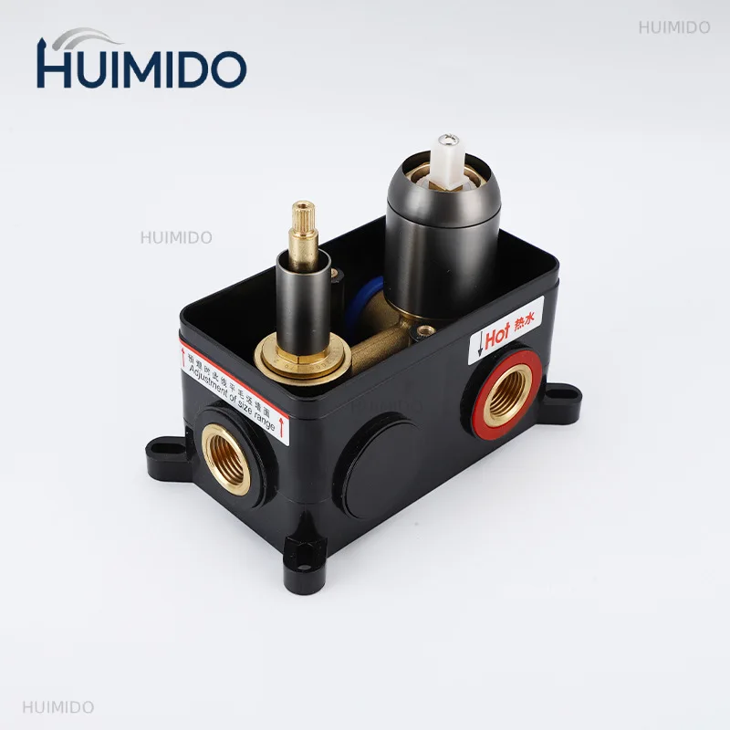 Two Function Shower System Water Mixing Control Valve Bathroom Fixture In Wall Brass Hot Cold Bath Faucet Open Close Gold Black