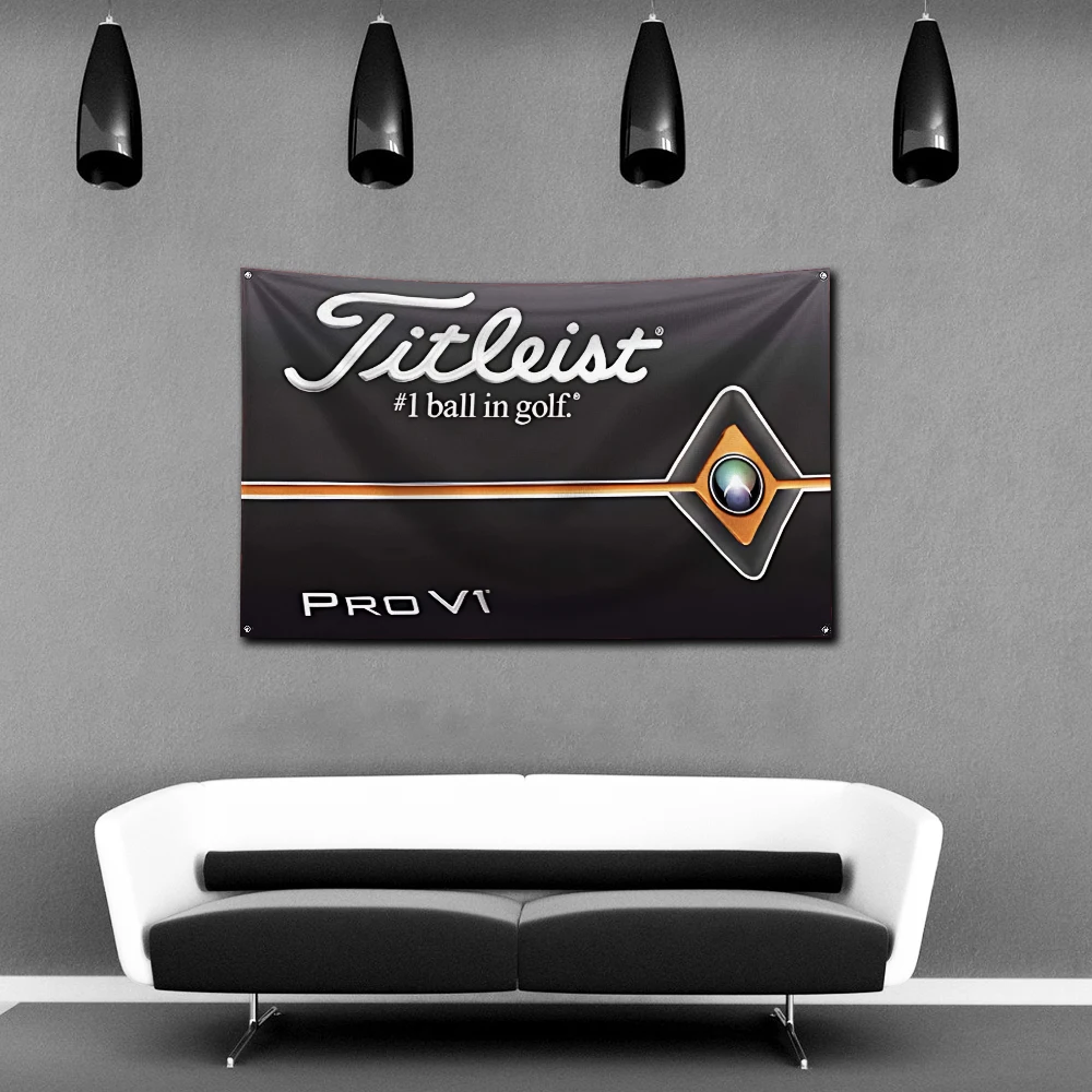 Golfs Flag Polyester Digital Printing Banner 4 Sizes for Garage Wall Art Out Door Decoration With Brass Grommets