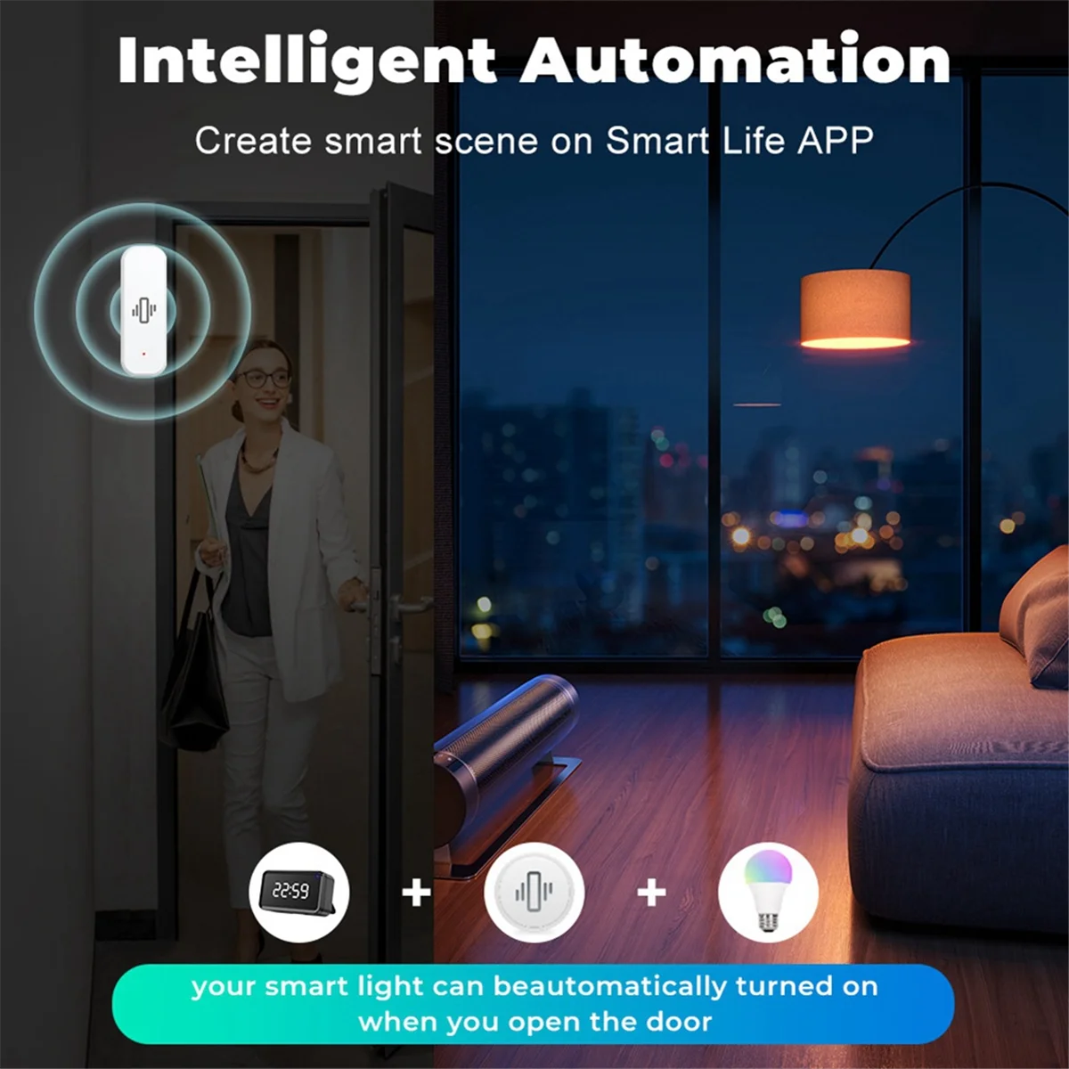 Zigbee Smart Vibration Sensor Detection Tuya Smart Life APP Notification Real-Time Motion Vibration Alarm Smart Home