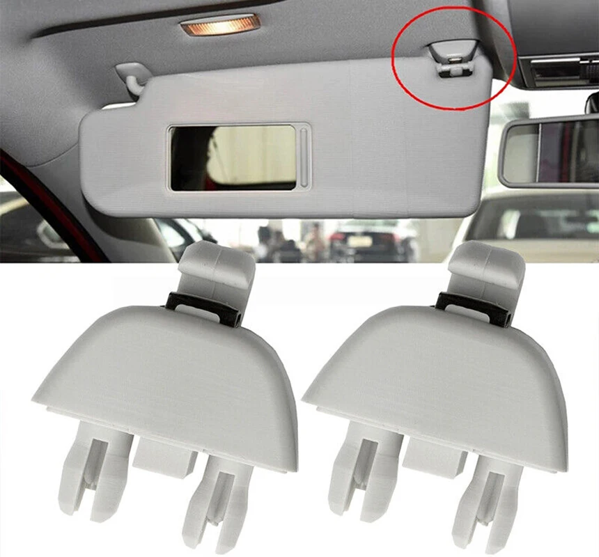 2 قطعة سيارة الشمس قناع خطاف مشبك لشركة فولكس فاجن بولو باسات سكودا مقعد 2012-2015 6R0857561Y20 سيارة الداخلية الشمس قناع شماعات حامل كليب