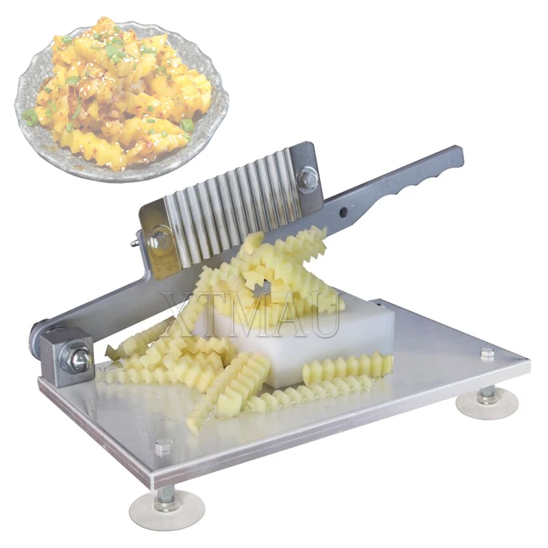 

Potato Chip Slicer Cutter Vegetable Fruit Corrugated Wavy Knife French Fries Potato Cutter Kitchen Gadget Accessories Cooking