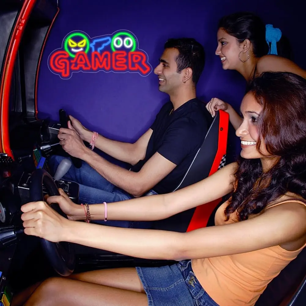 ألعاب النيون لعبة الإعلان ألعاب LED ضوء النيون عكس الضوء للعبة USB داخلي لعبة غرفة نوم ديكور حفلة بار في سن المراهقة الصبي