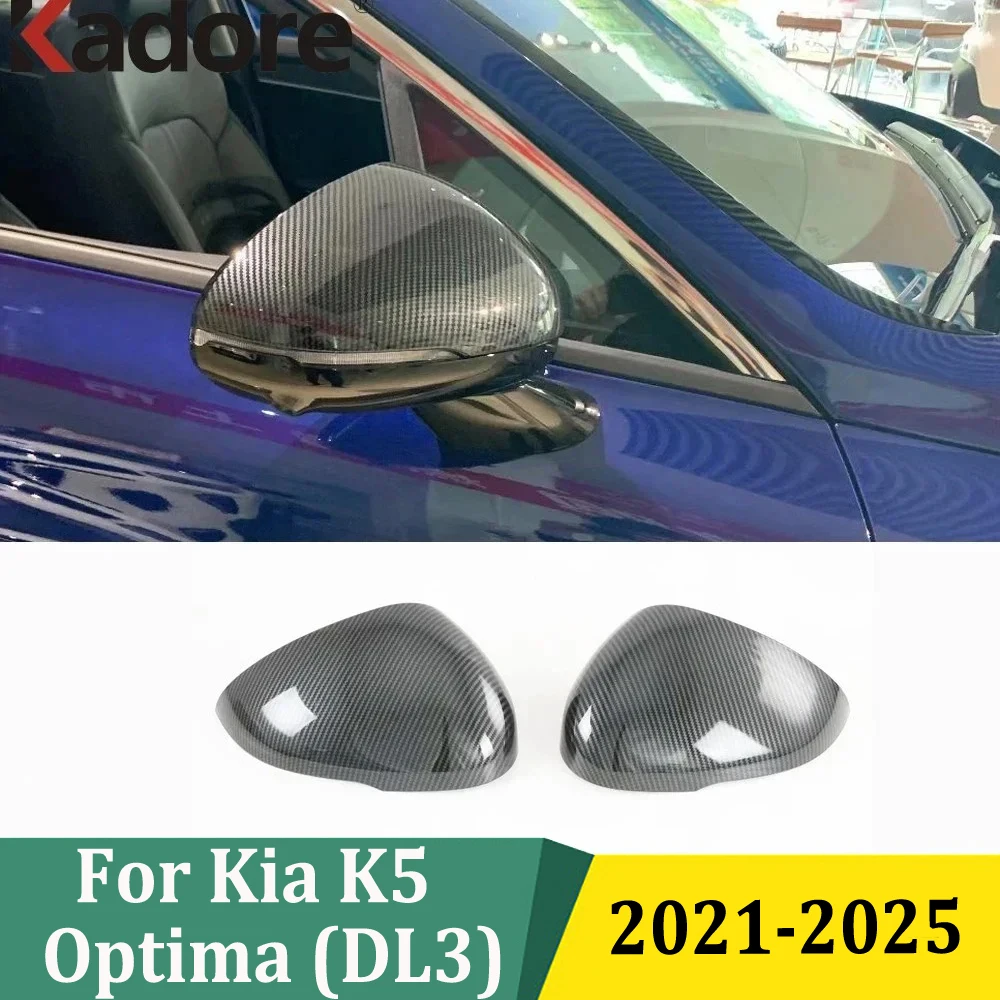 

For Kia K5 Optima (DL3) 2021 2022 2023 2024 2025 Side Door Rearview Mirror Moldings Cover Trims Styling Car Accessories