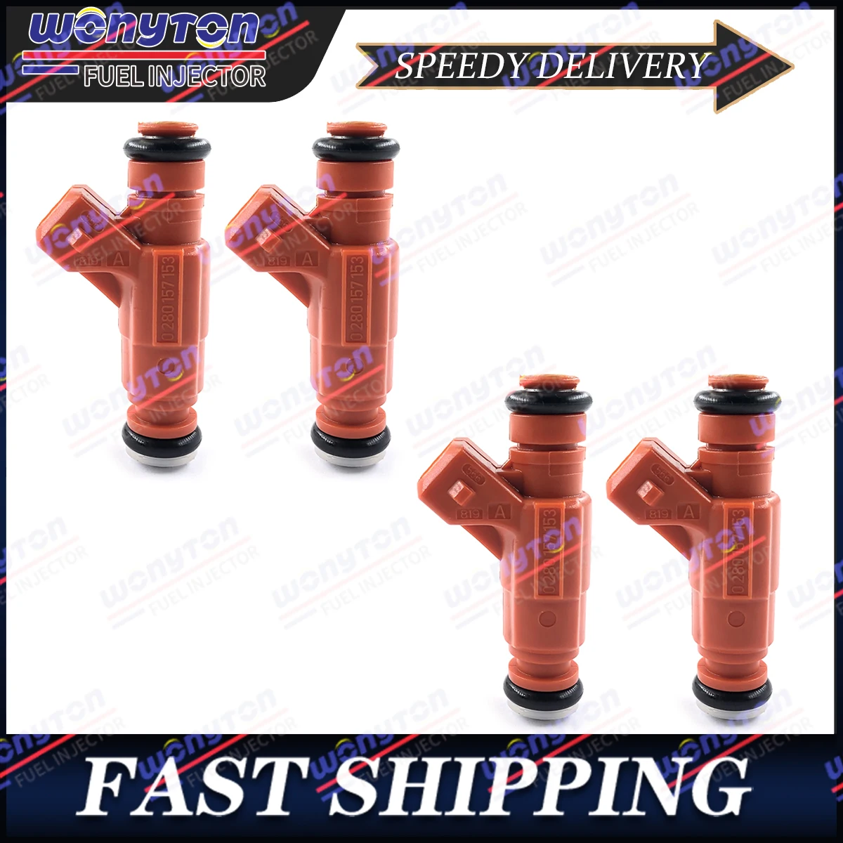 

4PCS New Fuel injectors assemblies 0280157153 for Fiat Mobi 2017