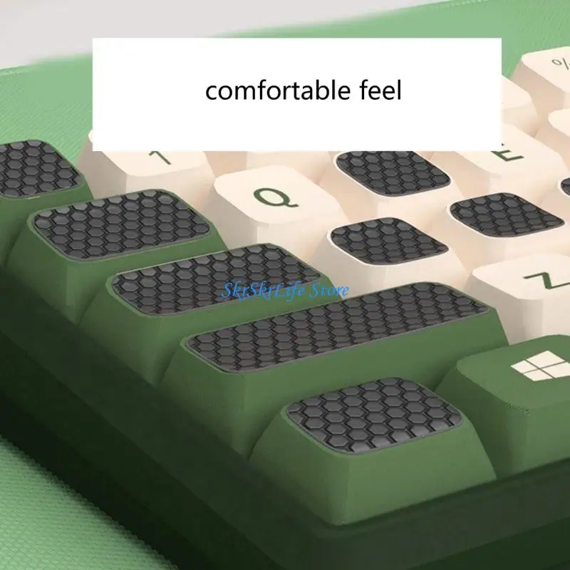 

E65E AntiSlip Keyboards Grips Silicone Covers Easy Installation Stickers for Enhanceds Typing Stability