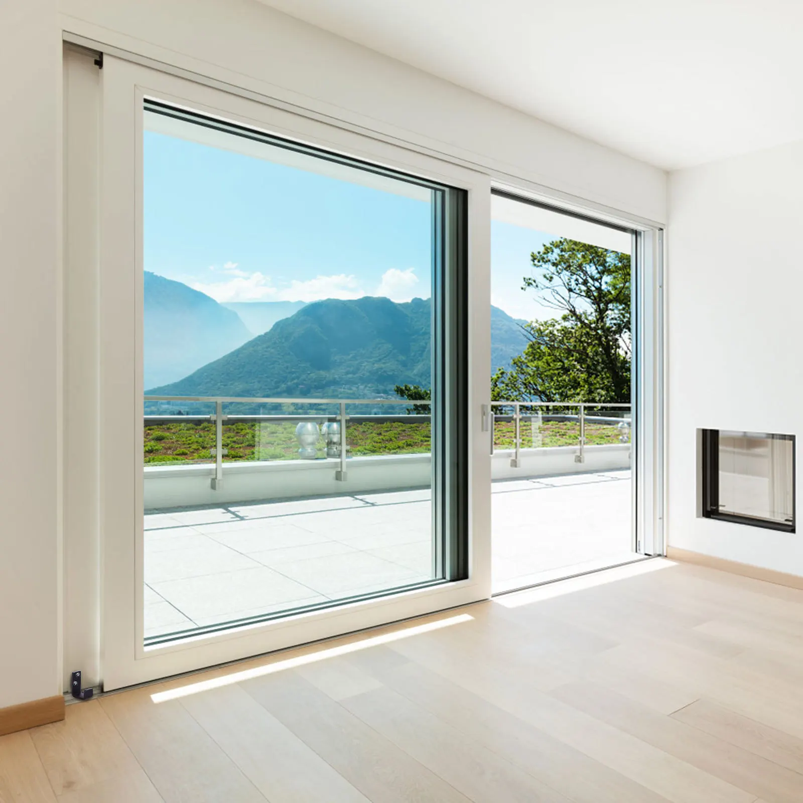 

2Pcs Adjustable Metal Floor Guide Barn Door Stay Roller Easy Install Silent Barn Door Floor Guide