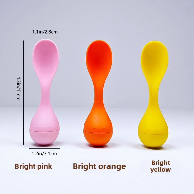 ملعقة شوربة للأطفال من رولي بولي، ملعقة شوربة بمقبض طويل للأطفال، ملعقة أطفال ثابتة، ملعقة أرز غير لاصقة، ملعقة منزلية