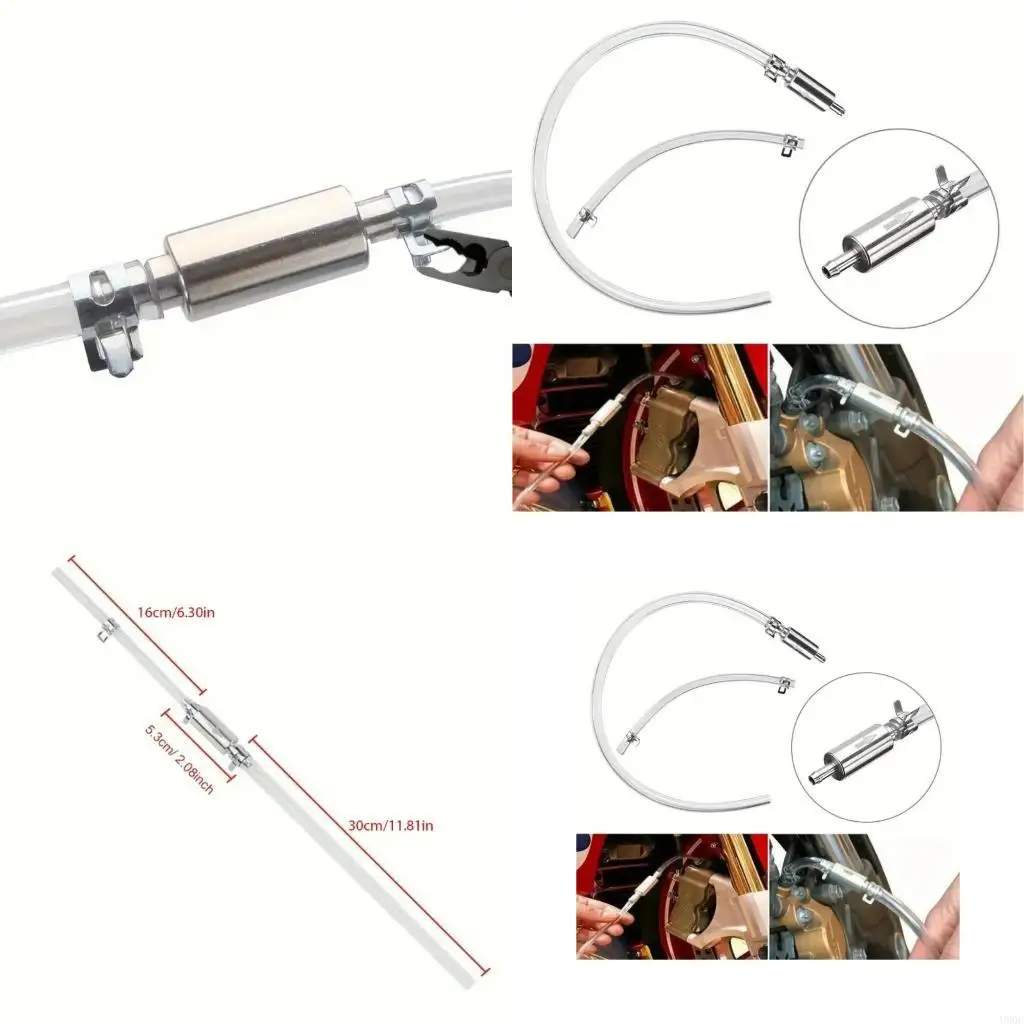 Motorcycle Brake Caliper Bleeder Hose for Efficient Air Removal & Enhanced Braking Performances Easy to Install and Use New