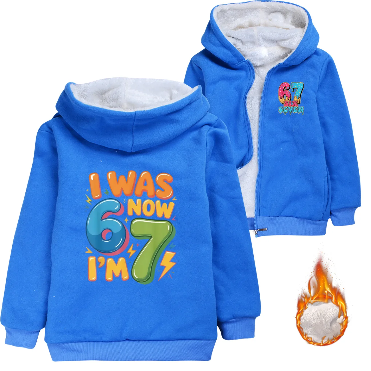 

Steal a Brainrot 67 clothing children's jacket boys' and girls' jacket with plush warm cotton jacket