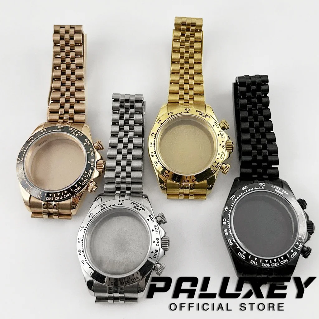 

Чехол для часов Daytona 40 мм VK63 с браслетом Jubilee и сапфировым стеклом, аксессуары для мужских часов, подходит для кварцевых механизмов VK63 и VK64